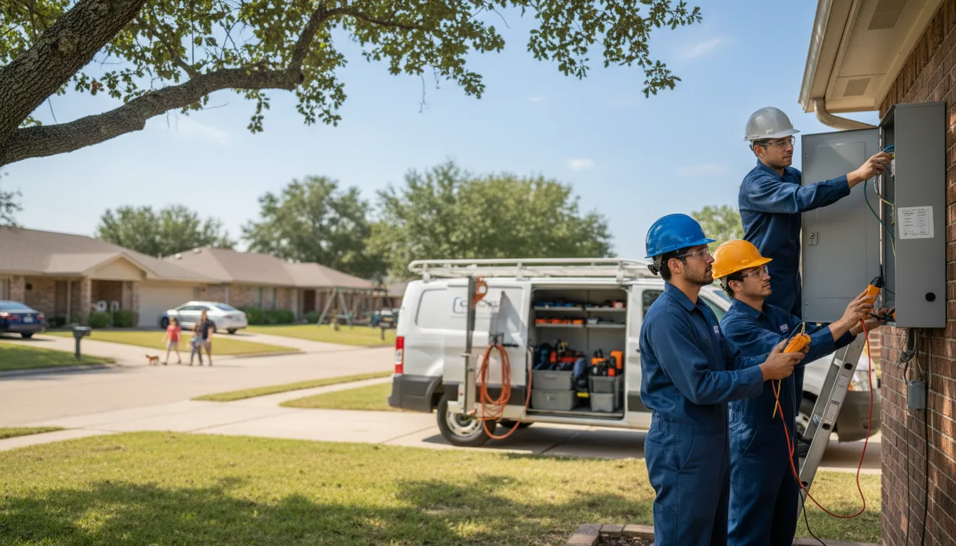 Certified electrician providing emergency electrical services in Versailles, NY